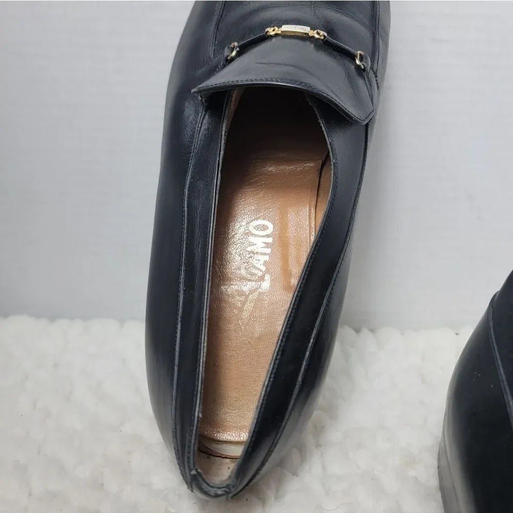 Vintage Salvatore Ferragamo Men's Leather Loafer Shoes Size 9EE